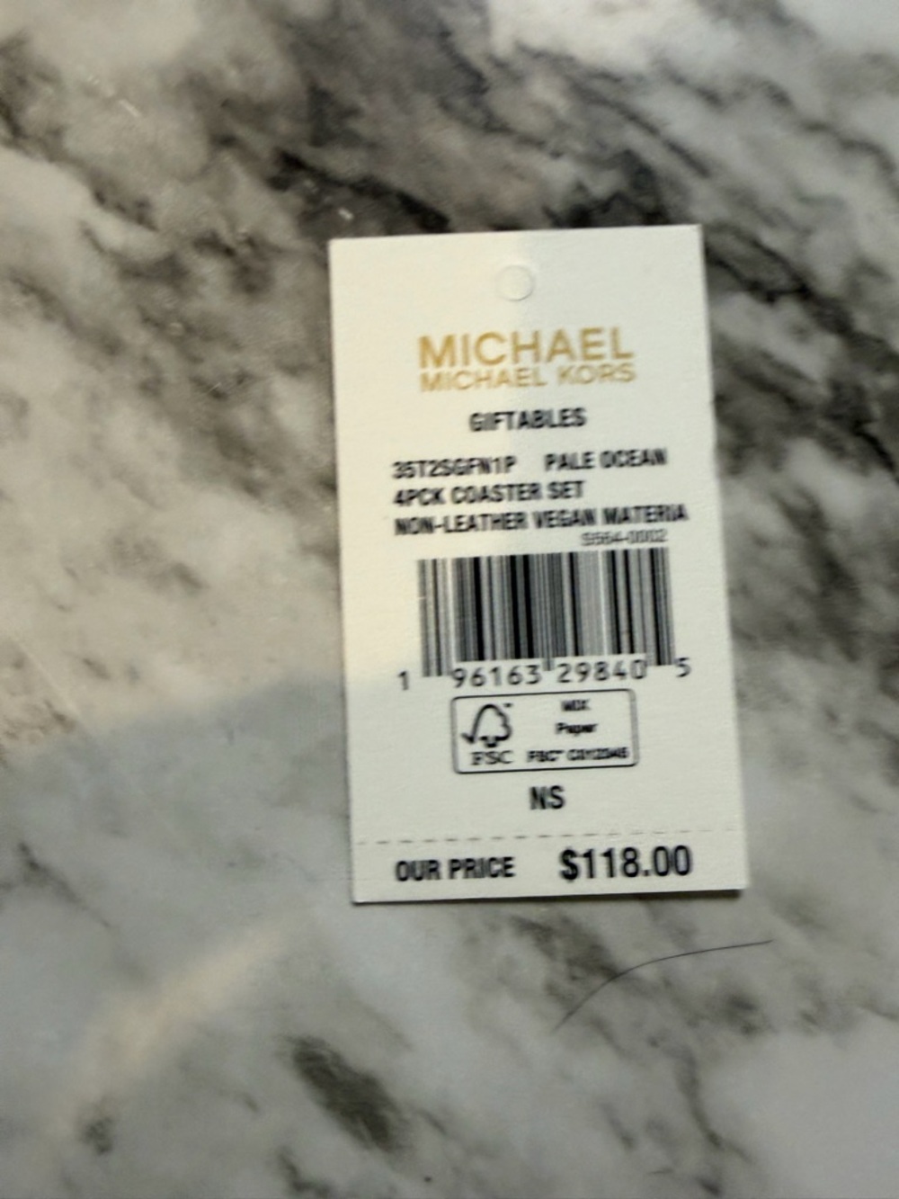 Michael Kors pale ocean colored coaster set - Picture 3 of 3